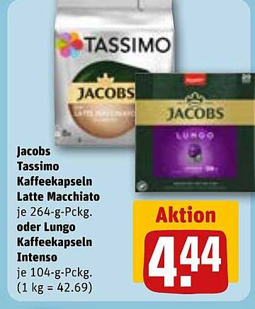 Jacobs Tassimo Kaffeekapseln Latte Macchiato oder Lungo Kaffeekapseln Intenso