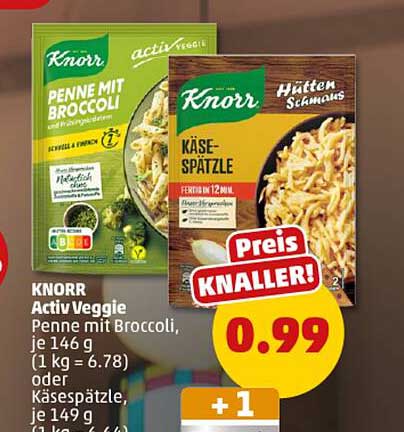 Knorr Activ Veggie Penne mit Broccoli