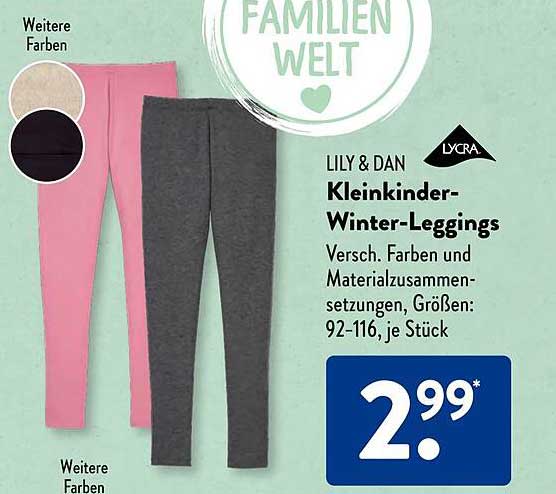 LILY & DAN Kleinkinder-Winter-Leggings