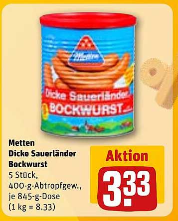 Metten Dicke Sauerländer Bockwurst