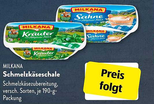 MILKANA Schmelzkäseschale