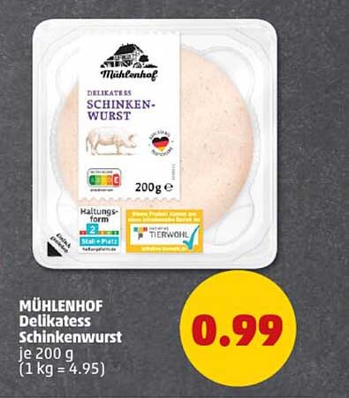 MÜHLENHOF Delikatess Schinkenwurst