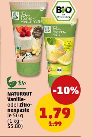 NATURGUT Vanille- oder Zitronenpaste