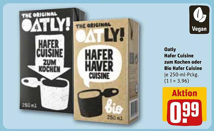 Oatly Hafer Cuisine zum Kochen oder Bio Hafer Cuisine