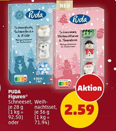 PUDA Figuren* Schneeest, Weihnachtsset