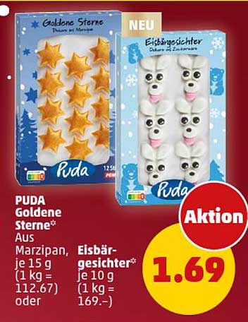 PUDA Goldene Sterne*  
Eisbärgesichter*