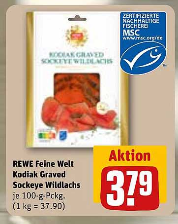 REWE Feine Welt Kodiak Graved Sockeye Wildlachs