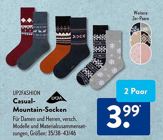 UP2FASHION Casual-Mountain-Socken