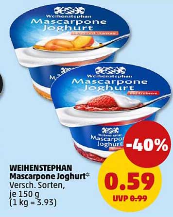 WEIHENSTEPHAN Mascarpone Joghurt*