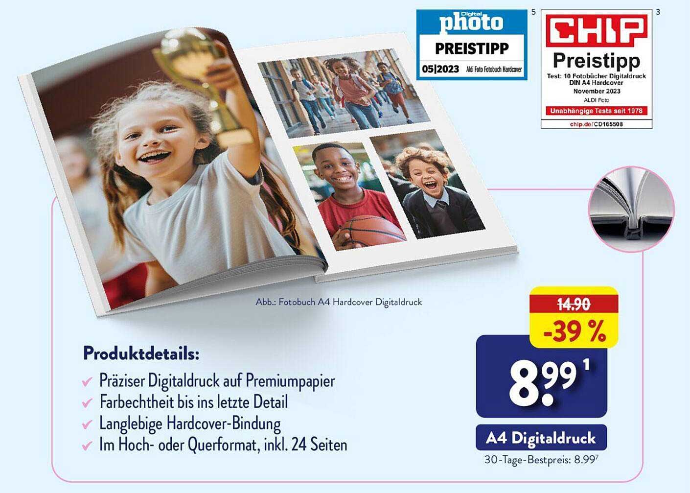 Fotobuch A4 Hardcover Digitaldruck