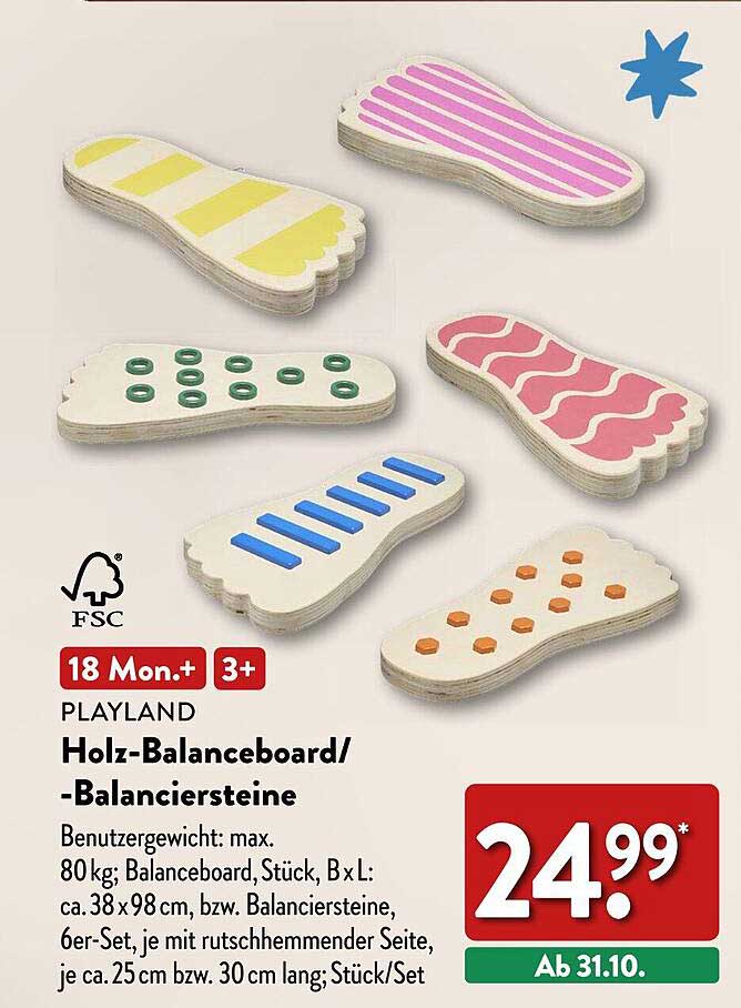 Holz-Balanceboard/-Balanciersteine