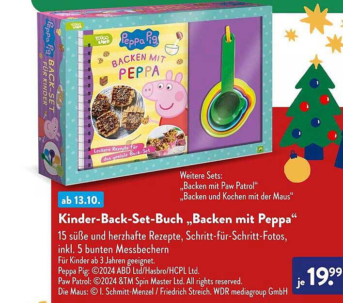 Kinder-Back-Set-Buch „Backen mit Peppa“