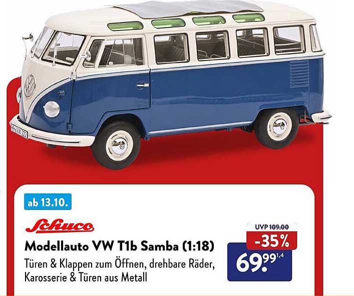 Schuco Modellauto VW T1b Samba (1:18)