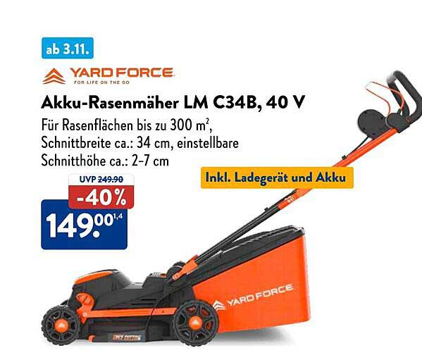 Akku-Rasenmäher LM C34B, 40 V