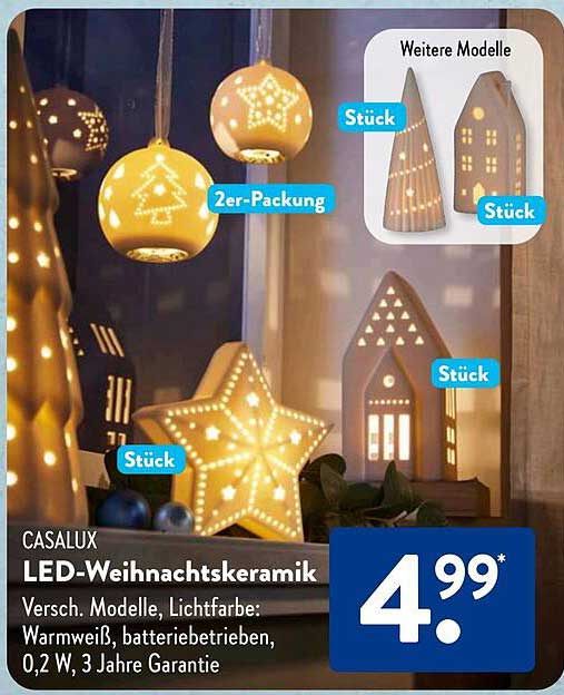 CASALUX LED-Weihnachtskeramik