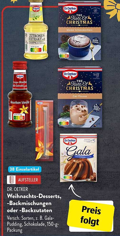 DR. OETKER Weihnachts-Desserts, -Backmischungen oder -Backzutaten