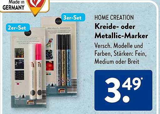 HOME CREATION Kreide- oder Metallic-Marker