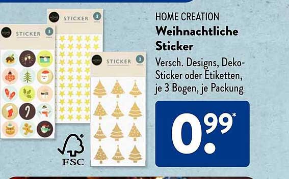 HOME CREATION Weihnachtliche Sticker