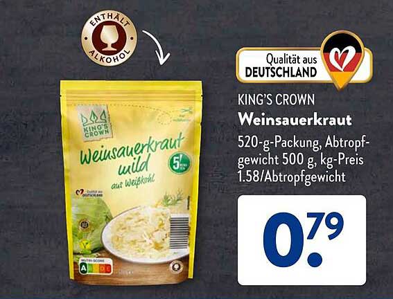 KING'S CROWN Weinsauerkraut