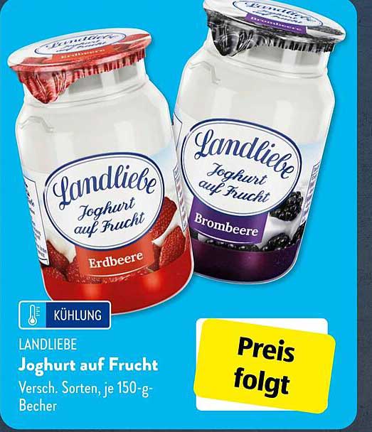 Landliebe Joghurt auf Frucht