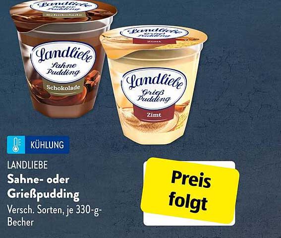 LANDLIEBE Sahne- oder Grießpudding