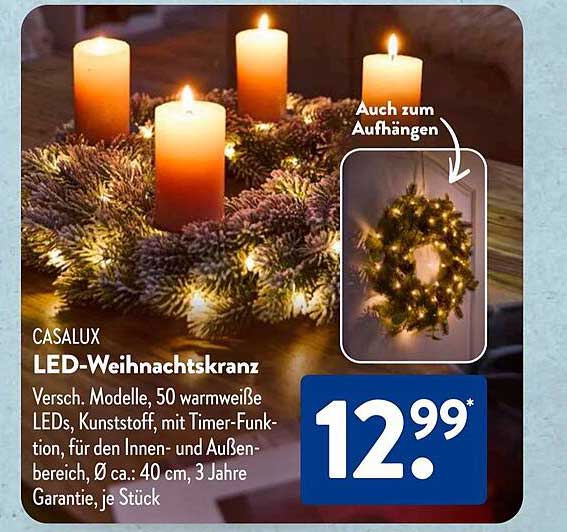 LED-Weihnachtskranz