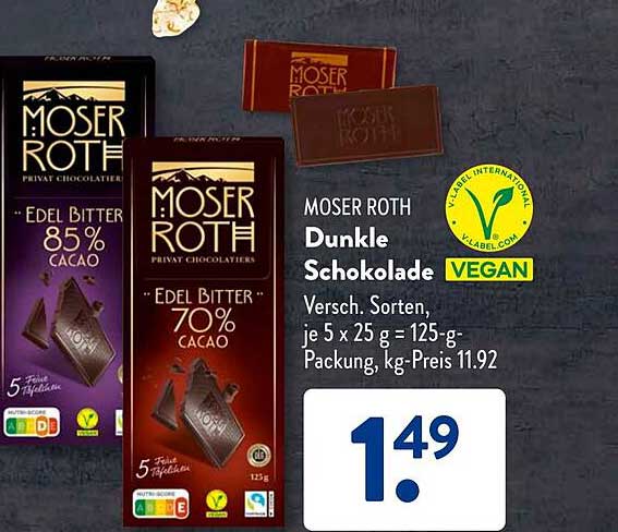 MOSER ROTH Dunkle Schokolade