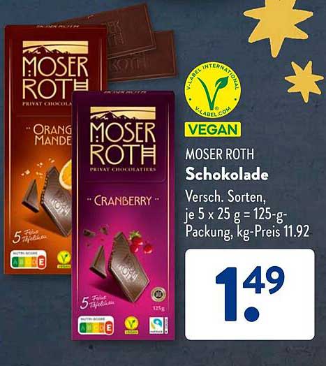 MOSER ROTH Schokolade