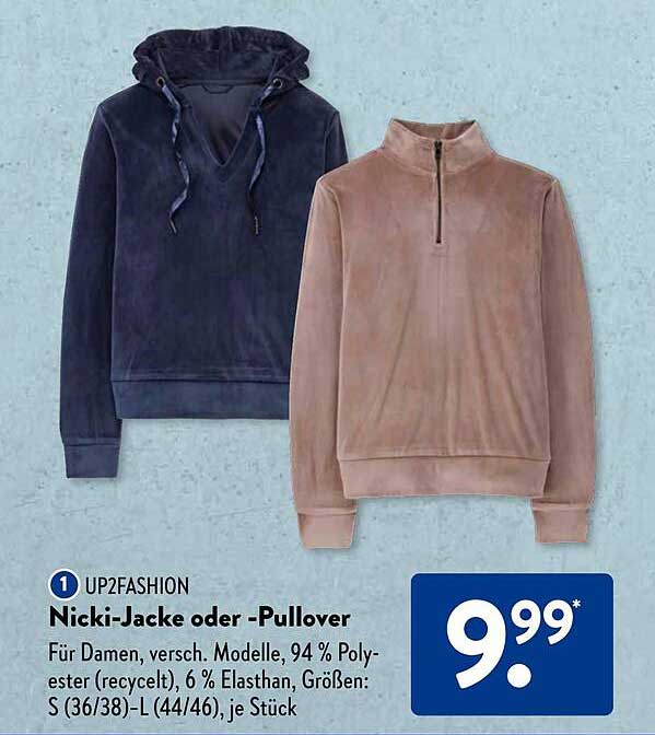 Nicki-Jacke oder -Pullover