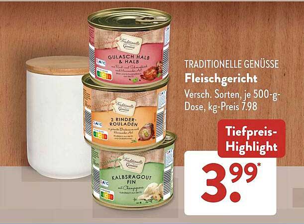 TRADITIONELLE GENÜSSE Fleischgericht