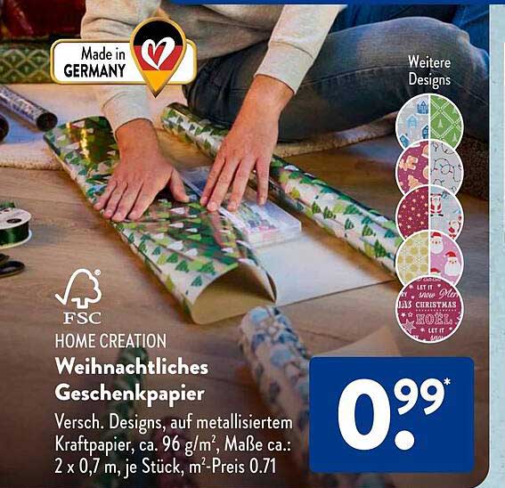 Weihnachtliches Geschenkpapier