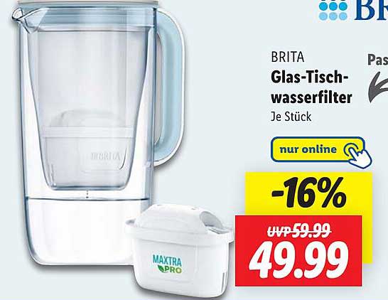 BRITA Glas-Tischwasserfilter