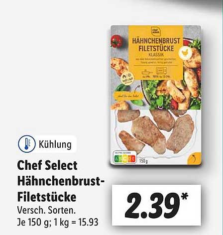 Chef Select Hähnchenbrust-Filetstücke