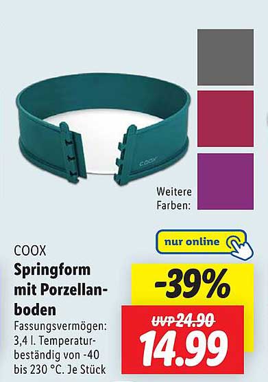 COOX Springform mit Porzellanboden