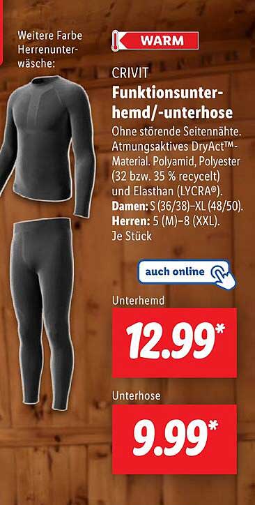 CRIVIT Funktionsunterhemd/-unterhose