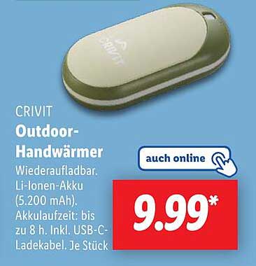 CRIVIT Outdoor-Handwärmer