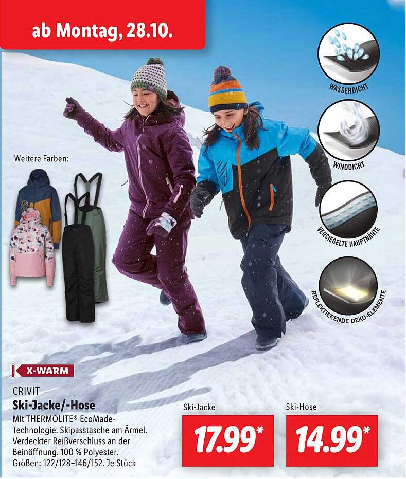 CRIVIT Ski-Jacke/-Hose