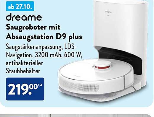 dreame Saugeroboter mit Absaustation D9 plus