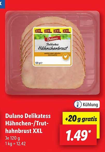 Dulano Delikatess Hähnchen-/Truthahnbrust XXL