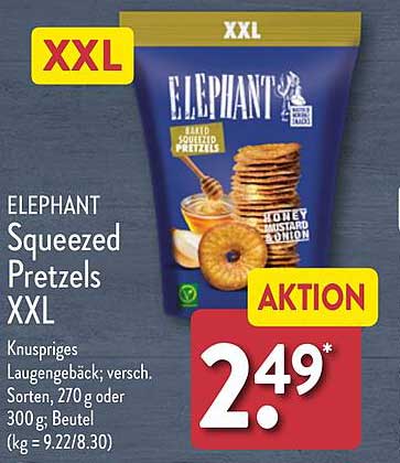 ELEPHANT Squeezed Pretzels XXL