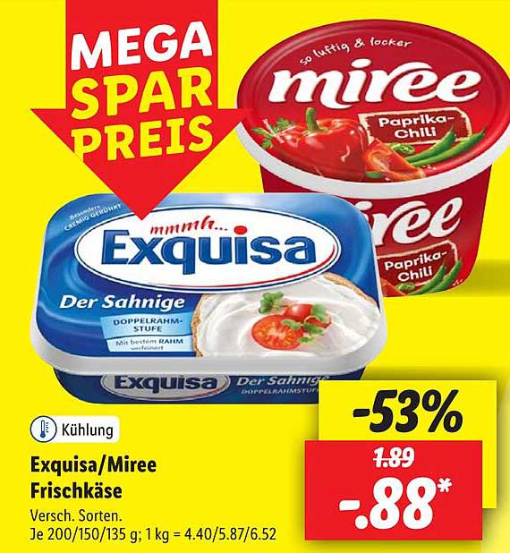 Exquisa/Miree Frischkäse