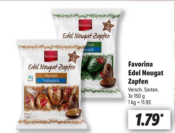 Favorina Edel Nougat Zapfen