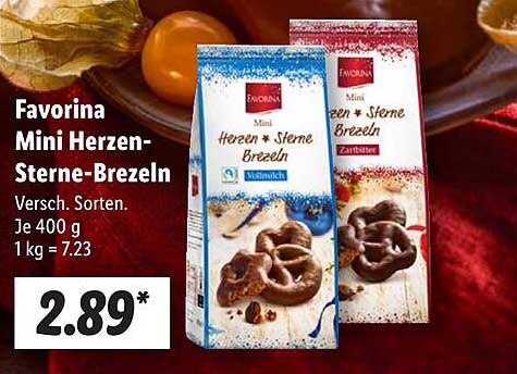 Favorina Mini Herzen-Sterne-Brezeln