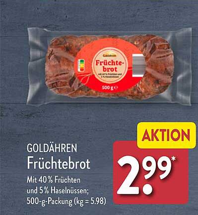 GOLDÄHREN Früchtebrot