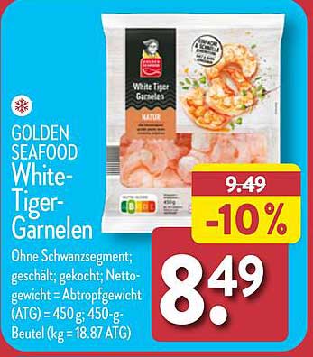 GOLDEN SEAFOOD White-Tiger-Garnelen