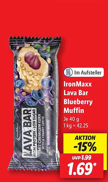 IronMaxx Lava Bar Blueberry Muffin