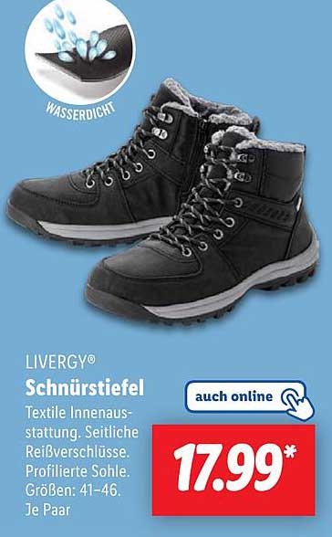 LIVERGY® Schnürstiefel