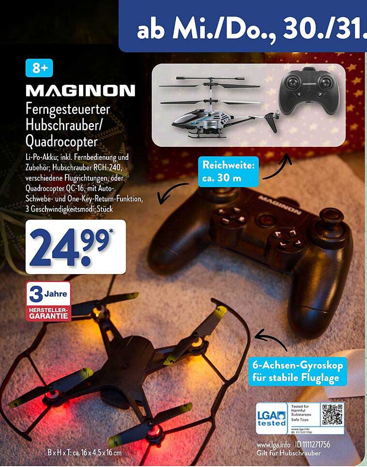 MAGINON Fernsteuerter Hubschrauber/Quadrocopter