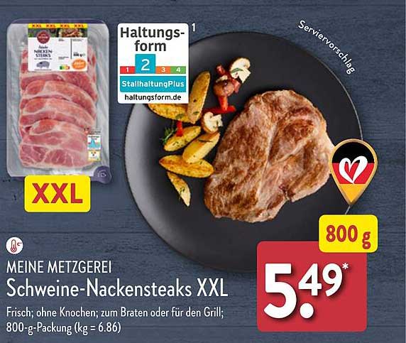 MEINE METZGEREI Schweine-Nackensteaks XXL