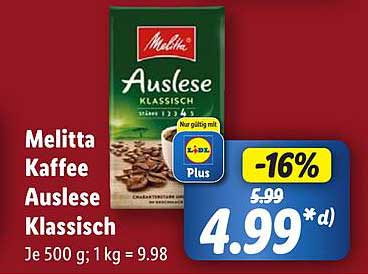 Melitta Kaffee Auslese Klassisch